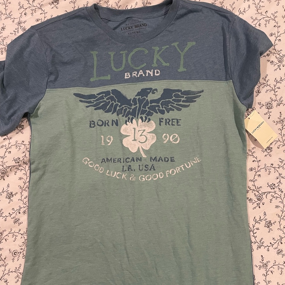 Lucky Brand Unisex Two-Tone Graphic Tee